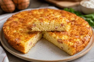 Pita od kukuruznih pahuljica sa sirom i šunkom